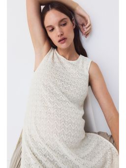 H&M - Women White MAMA Pointelle Jersey Top