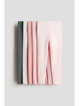 H&M - Girls 5-Pack Jersey Leggings