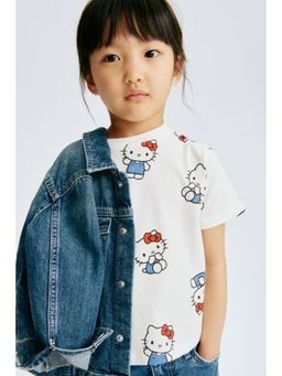 H&M - Girls Blue 3-Pack Printed Jersey Tops