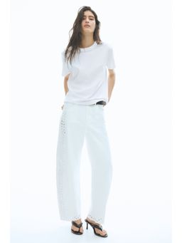H&M - Women White Cotton T-Shirt