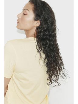H&M - Women Yellow Cotton T-Shirt
