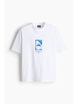 H&M - Men White Loose Fit T-Shirt