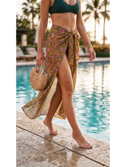 Keepfit - Yellow Printed Swimwear Cover-Up Pareo Sarong