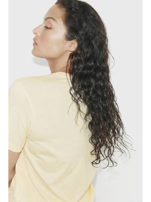 Buy H&M Women Yellow Cotton T-Shirt (XS)