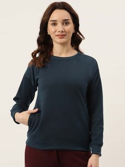 BRINNS - Women Teal Fleece Sweatshirt