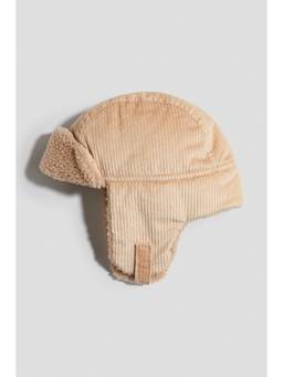 H&M - Boys Beige Teddy-Lined Trapper Hat