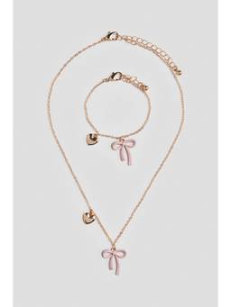 H&M - Girls Pink 2-Piece Beaded Jewellery Set
