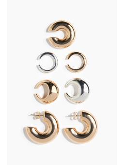 H&M - Women Multi-Color 6 Pairs Earrings And Ear Cuffs