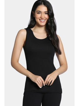 Zivame - Knit Poly Thermal Spaghetti Top - Black Beauty