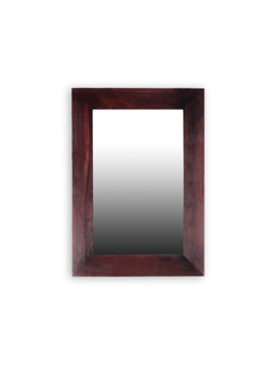 ExclusiveLane - Noor' Handcrafted Mirror In Sheesham Wood (Walnut Finish)