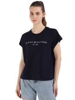 Tommy Hilfiger - Women Navy Blue Solid T-Shirt