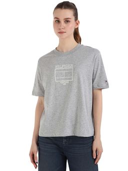 Tommy Hilfiger - Women Grey Printed T-Shirt
