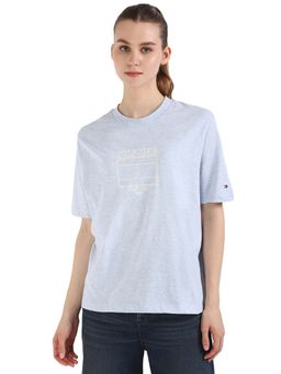 Tommy Hilfiger - Women Blue Printed T-Shirt