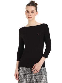 Tommy Hilfiger - Women Black Solid T-Shirt
