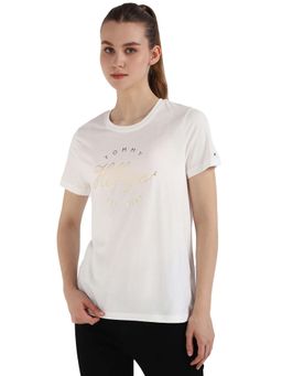 Tommy Hilfiger - Women White Solid T-Shirt