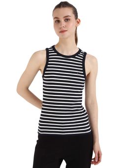 Tommy Hilfiger - Women Black Stripes Tank Top