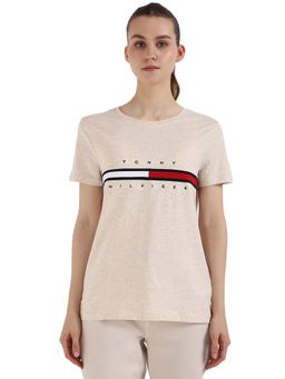 Tommy Hilfiger - Women Beige Solid T-Shirt