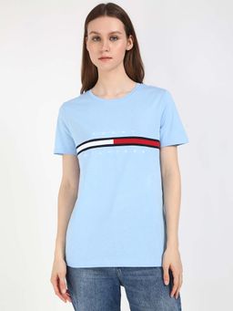 Tommy Hilfiger - Women Blue Solid T-Shirt