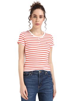Tommy Hilfiger - Women Red Stripes T-Shirt