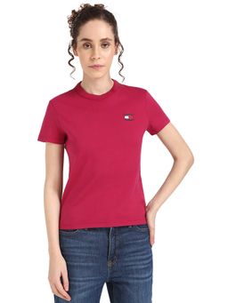 Tommy Hilfiger - Women Red Solid T-Shirt