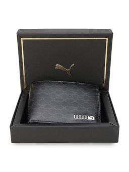 Puma - Black Monogram Leather Men Wallet