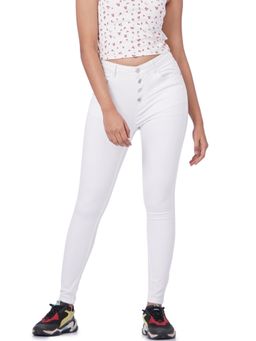 ONLY - Women Solid Casual Wear White Jeans