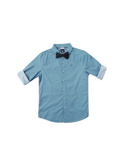 Allen Solly - Boys Blue Slim Fit Print Casual Shirt (Set of 2)