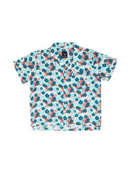 Allen Solly - Boys Blue Regular Fit Print Casual Shirt