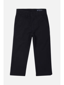Allen Solly - Boys Black Slim Fit Solid Trousers