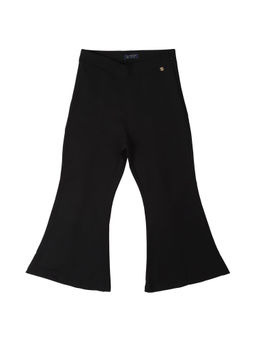 Allen Solly - Girls Black Solid Slim Fit Trousers