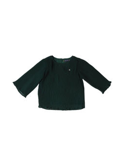 Allen Solly - Girls Green Solid Casual Top