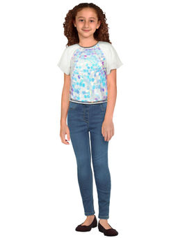 Allen Solly - Girls White Embellished Casual Top