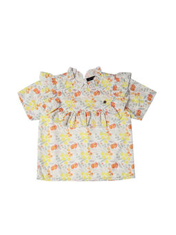 Allen Solly - Girls White Print Casual Top