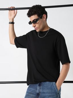 R&B - Men Black Oversized T-Shirt