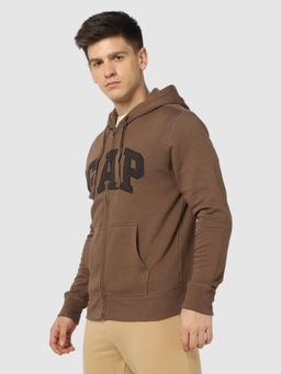 GAP - Men Brown Hooded Hoodie