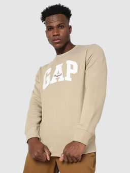 GAP - Men Beige Crew Neck Sweatshirt