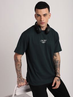 R&B - Men Green Casual Fashion T-Shirt