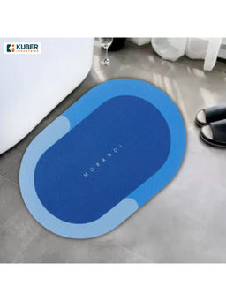 Kuber Industries - Floor Mat, Super Absorbent, Quick Dry, Anti Slip Mat for Bathroom Floor, Blue