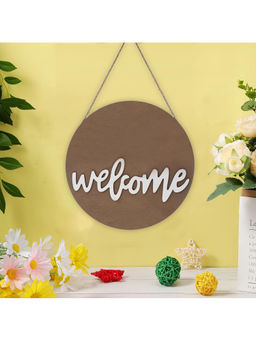 Kuber Industries - Door Decor Panel, Wall Hanging Wooden Frame Board, Brown