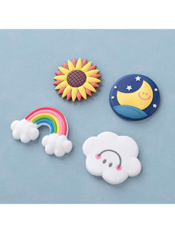 Kuber Industries - Cute Sky Shape Fridge Magnets, Best Souvenir Gift, Set of 4, Multi-Color