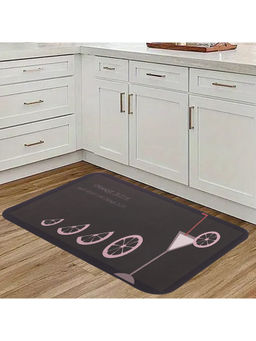 Kuber Industries - PVC Kitchen Floor Mat, Idol for Home, Kitchen Entrance, CF-220809, Black