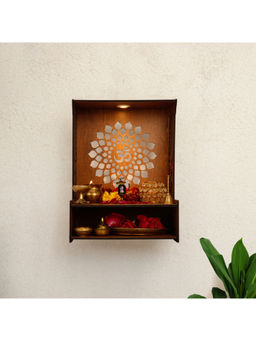 Kuber Industries - Pooja Mandir, Pooja Stand for Home, Temple for Home & Office, Grandapine, Brown