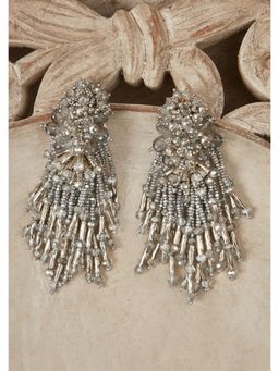House of D'oro - Dark Grey Evening Wear Statement Earrings