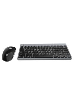 Portronics - Key2 Combo Multimedia Wireless Keyboard & Mouse with 2.4 GHz Wireless Technology (Grey)