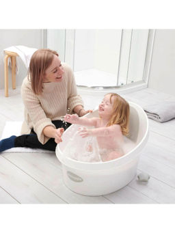 Shnuggle - White Solid Baby Bath Tub (6-12 Months)