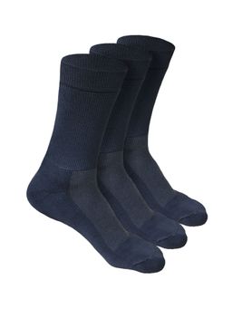 Heelium - Bamboo Crew Socks for Men - 3 Pairs - Nblue - Anti Odour - Breathable