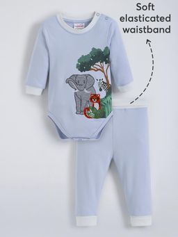 Hopscotch - Animal Embroidery Onesie and Jogger