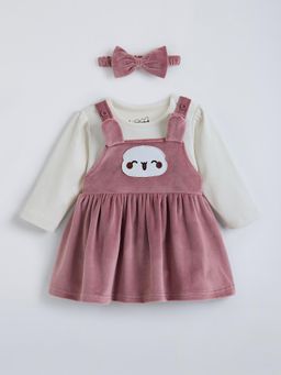 Hopscotch - 3D Ear Applique Dress with T-Shirt with Headband