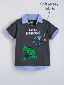 Hopscotch - Avengers Contrast Collar T-Shirt