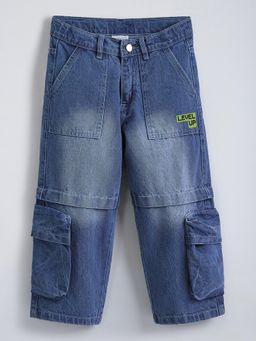 Hopscotch - Cargo Barrel Fit Cotton Jeans